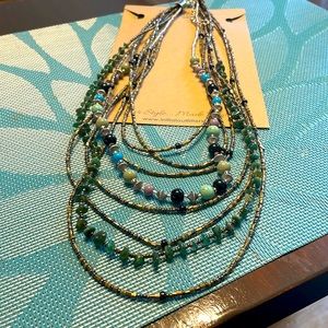 Layered beaded necklace